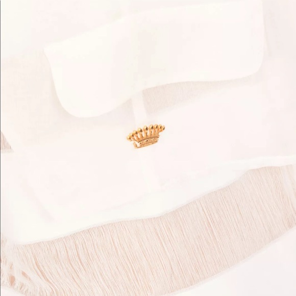 FINAL PRICE Silk Organza Blazer Jacket gold accent - Picture 7 of 11